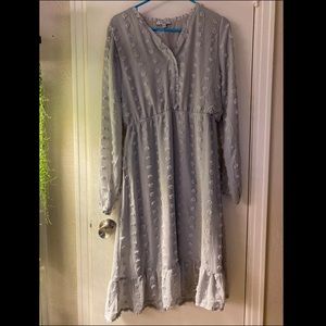 Baltic Born Mila Gray Swiss Dot Dress